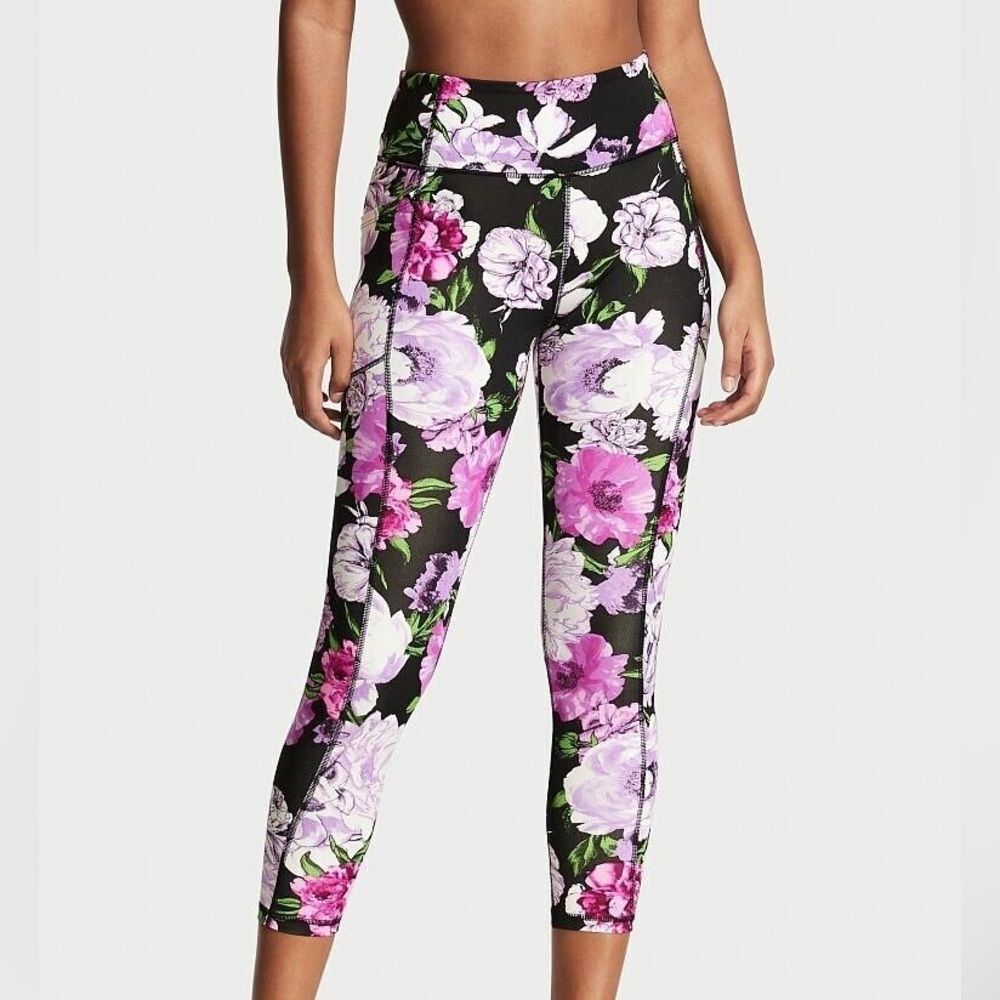 Victoria's Secret Floral Essential High Waist 7/8 Ankle Leggings Size 4